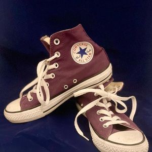 CONVERSE ALL STAR purple high top shoes